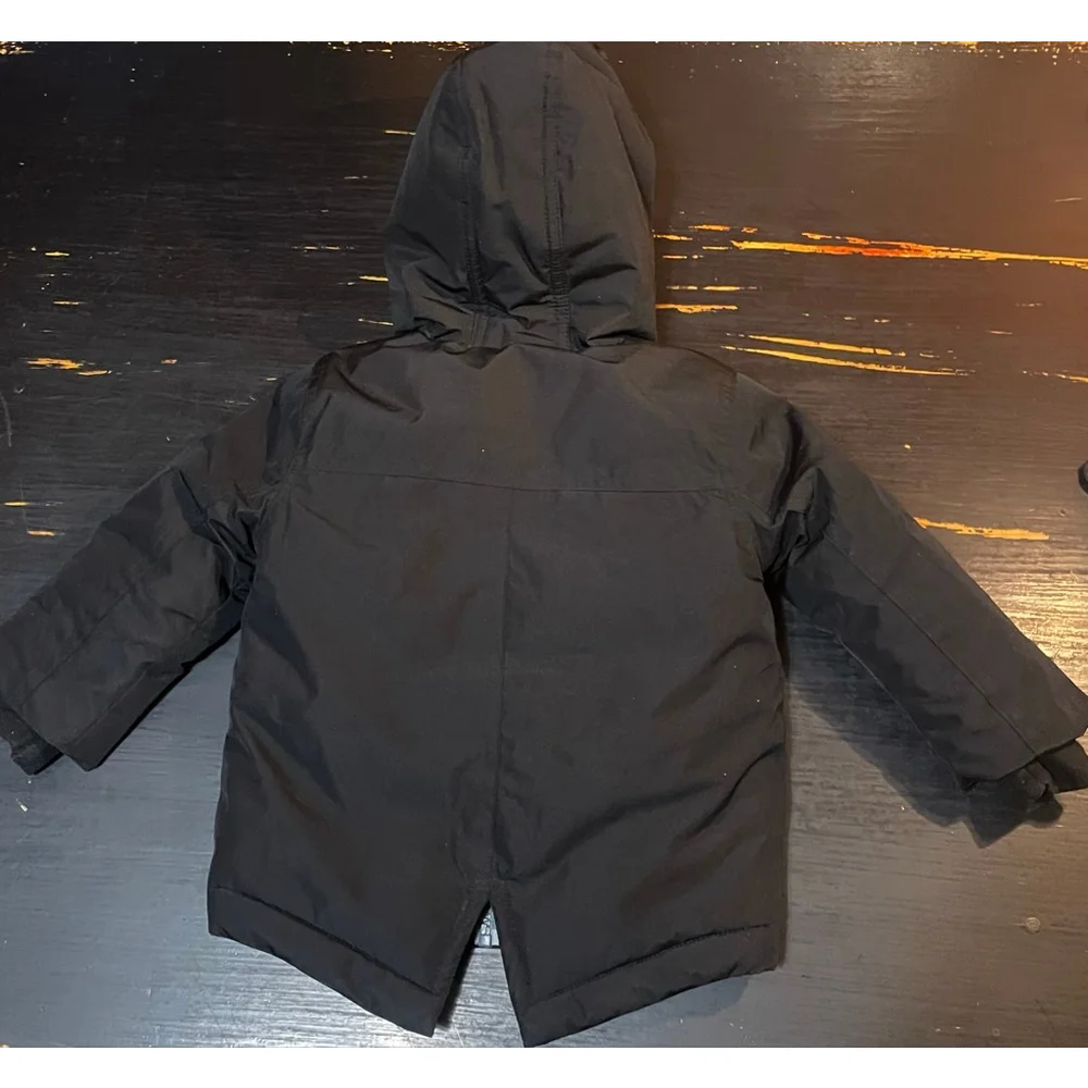 Cat & Jack Puffer Jacket 18 Months Black Gray
